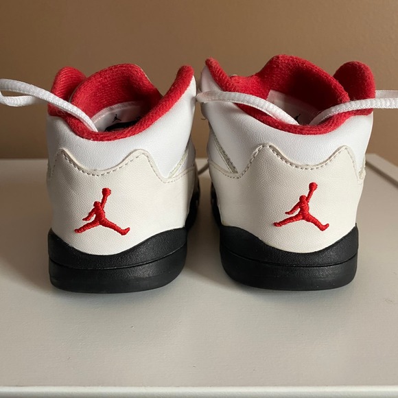 Nike Air Jordan 5 Retro TD Low Fire Red Toddler 5C Shoe Sneaker 440890-100 - Picture 7 of 16